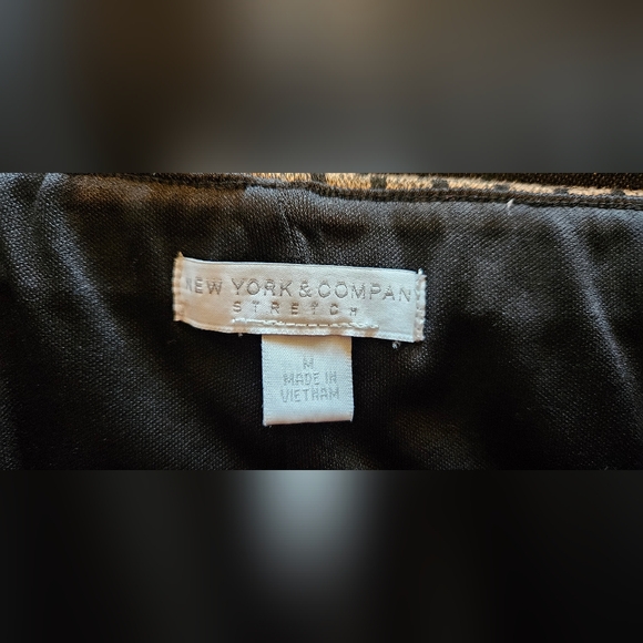 New York & Company Midi Houndstooth Pattern Skirt, Size M - Picture 4 of 4